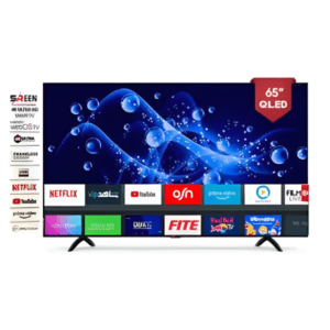 شاشة سرين سمارت QLED مقاس 65 بوصة دقة 4K UHD بنظام أندرويد 12 – 65S4KWQ1