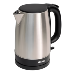 غلاية ماء كهربائية بيسك سعة 1.7 لتر ستانلس ستيل قدرة 2200 واط لون فضي – BK-17SS