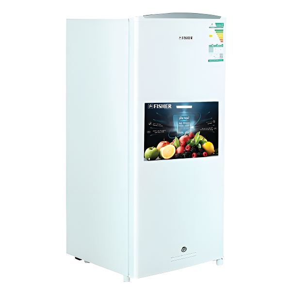 ثلاجة فيشر باب واحد أبيض تبريد ثابت وتشغيل هادئ موفرة للطاقة 150 لتر 5.3 قدم - FR-S150HW