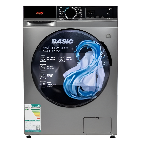 غسالة بيسك اتوماتيك فتحة أمامية 13 كيلو مع تنشيف 100% وأداء قوي - BAWMDF-M105S