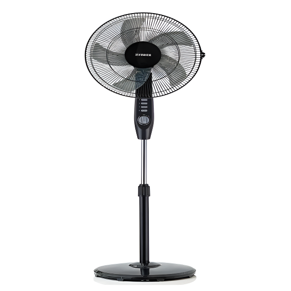 مروحة فيشر ستاند 5 شفرات بثلاث سرعات وتحكم ريموت لون اسود - FFS-R5B3S